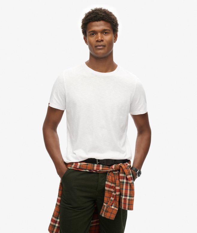 superdry Camiseta de manga corta flameada con cuello redondo