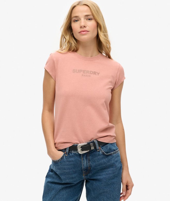 superdry Camiseta de manga de casquillo con gráfico Sport Luxe