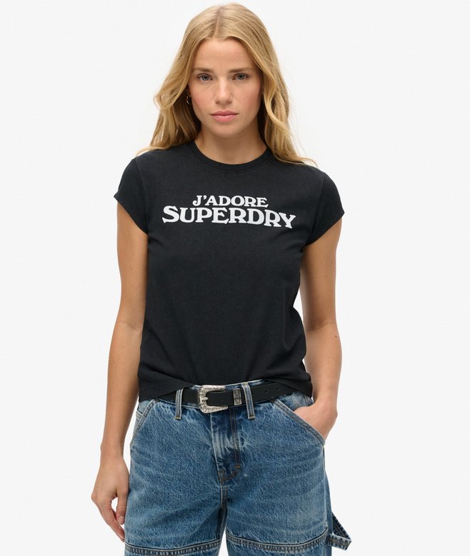 superdry Camiseta de manga de casquillo con gráfico Sport Luxe