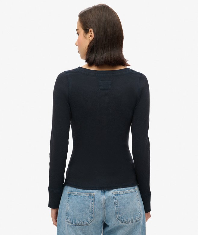 Superdry Camiseta De Manga Larga Con Cuello Abotonado Athletic