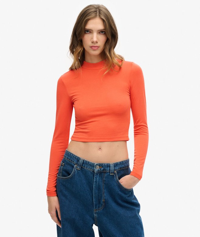 superdry Camiseta de manga larga con espalda abierta