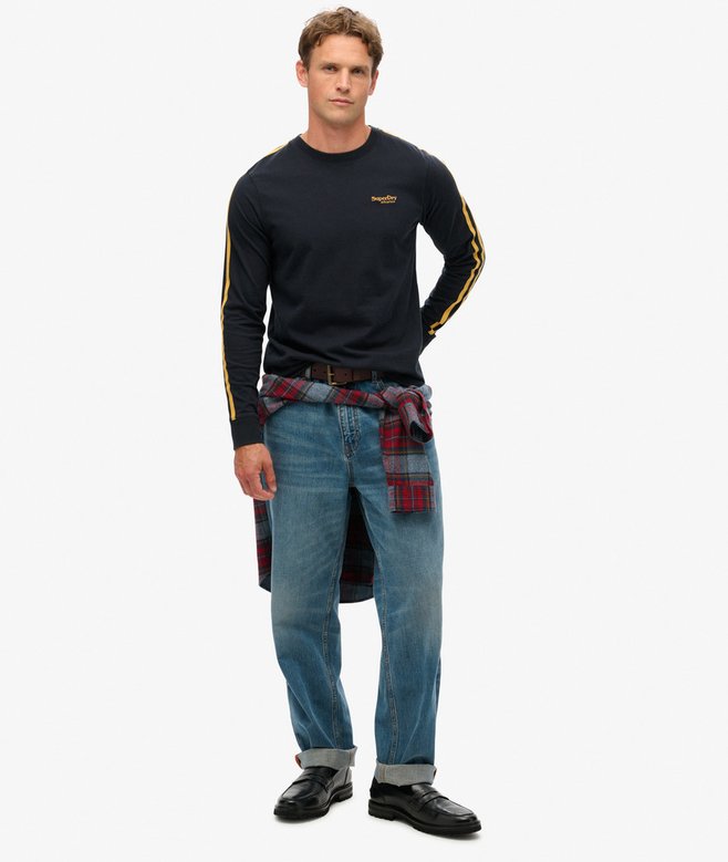 Superdry Camiseta De Manga Larga Estilo Retro Y Logotipo Essential