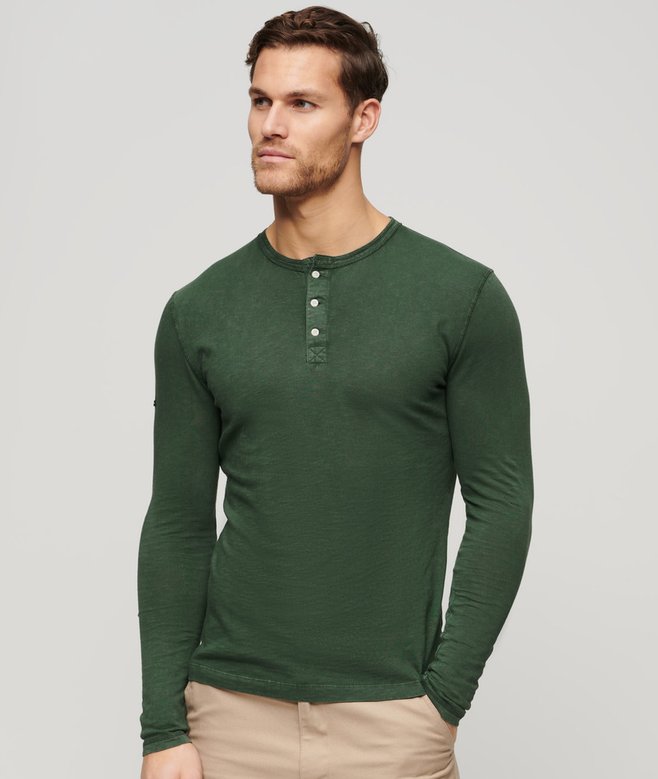 superdry Camiseta de punto y manga larga con cuello panadero