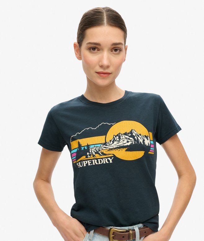 Superdry Camiseta De Rayas De Corte Ajustado Outdoor