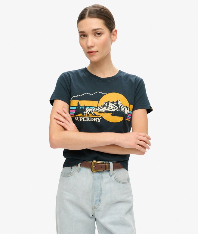 superdry Camiseta de rayas de corte ajustado Outdoor