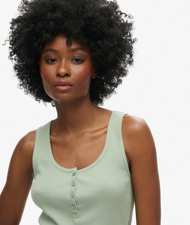 Superdry Camiseta De Tirantes Con Botones Athletic Essentials