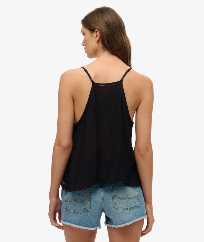 Superdry Camiseta De Tirantes Con Ribete Escalonado