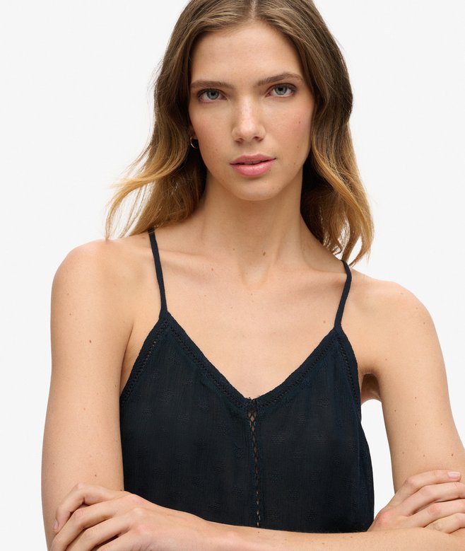 Superdry Camiseta De Tirantes Con Ribete Escalonado