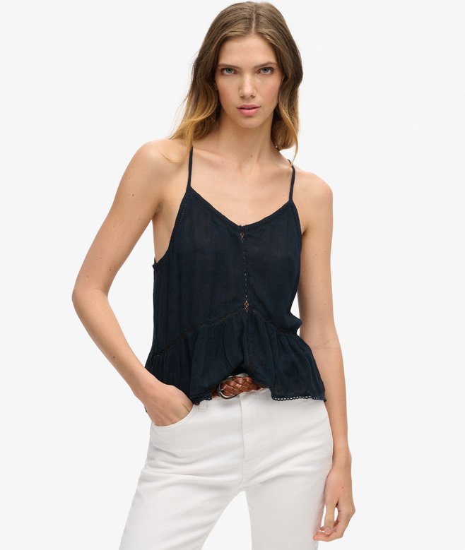 superdry Camiseta de tirantes con ribete escalonado