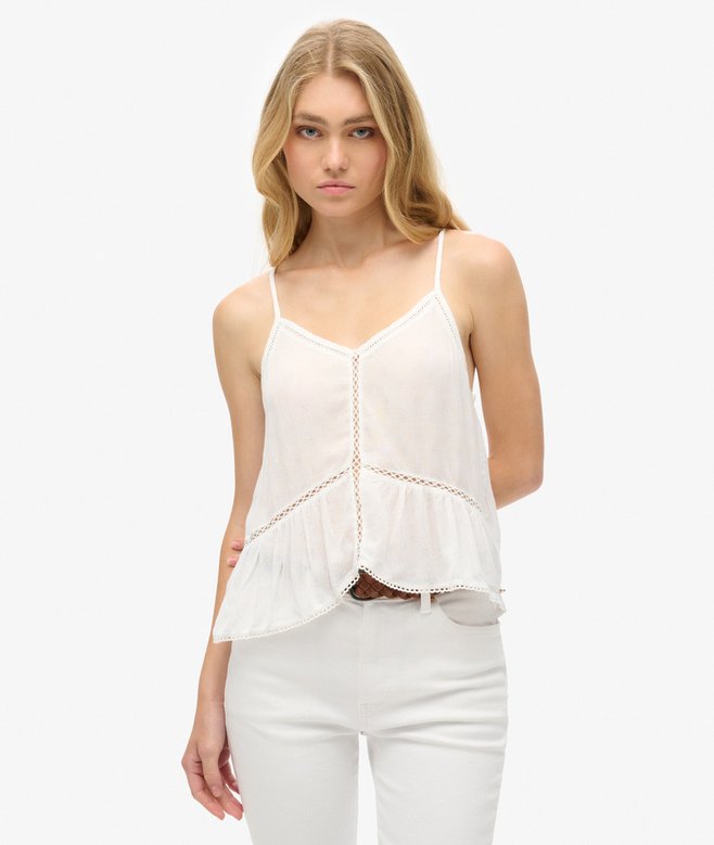 superdry Camiseta de tirantes con ribete escalonado