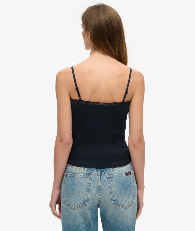 Superdry Camiseta De Tirantes De Algodón Orgánico Vintage Con Ribete