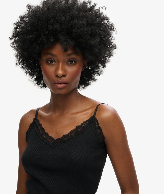 Superdry Camiseta De Tirantes De Algodón Orgánico Vintage Con Ribete