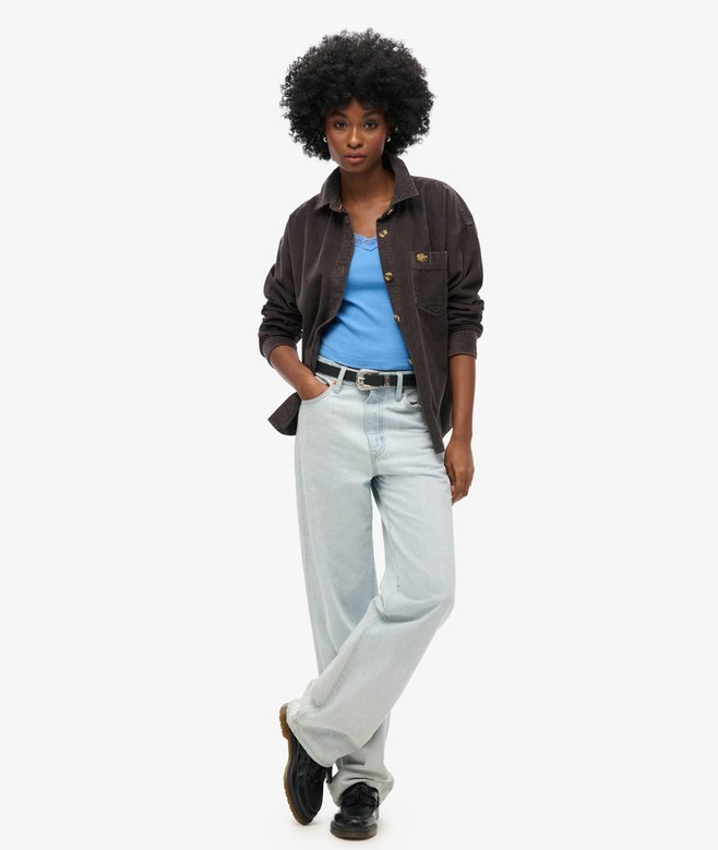 Superdry Camiseta De Tirantes De Algodón Orgánico Vintage Con Ribete