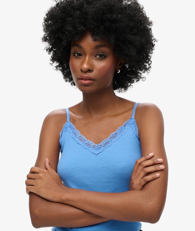 Superdry Camiseta De Tirantes De Algodón Orgánico Vintage Con Ribete