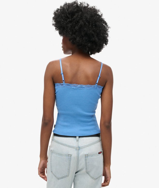 Superdry Camiseta De Tirantes De Algodón Orgánico Vintage Con Ribete