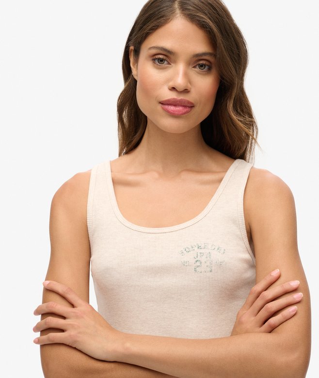 Superdry Camiseta De Tirantes De Canalé Athletic Essentials