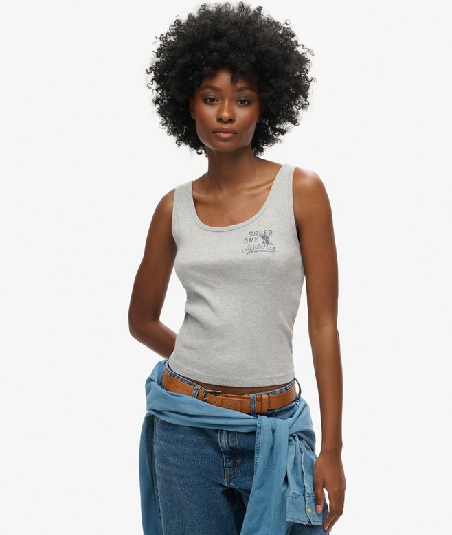 superdry Camiseta de tirantes de canalé Athletic Essentials