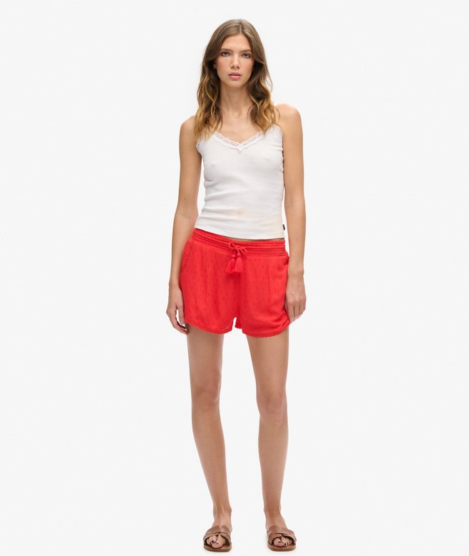 Superdry Camiseta De Tirantes De Canalé De Algodón Orgánico Con Encaje Essential