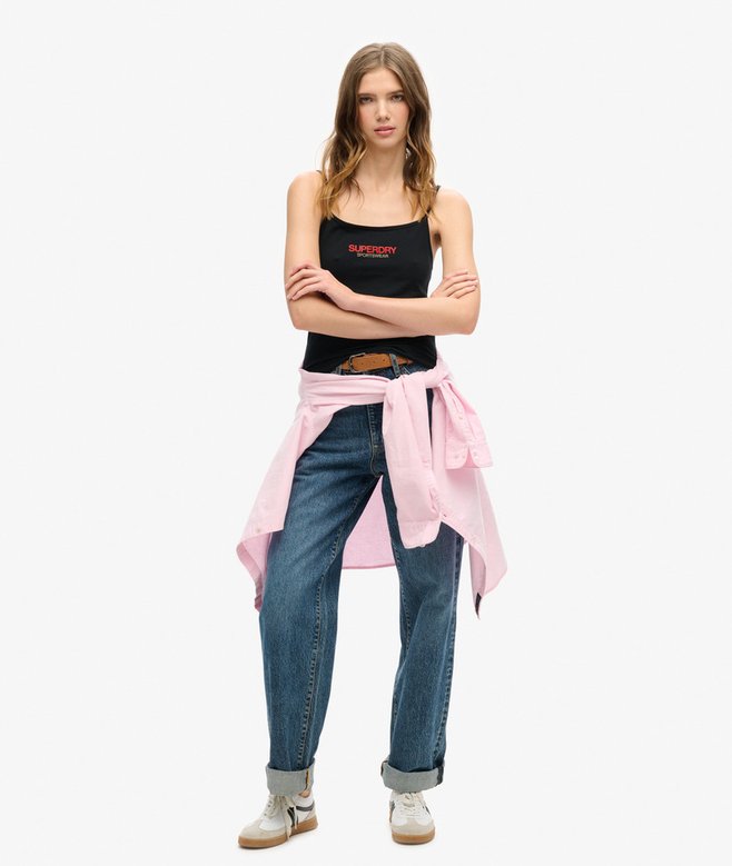 Superdry Camiseta De Tirantes Entallada Con Logotipo Sportswear