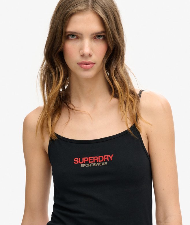 Superdry Camiseta De Tirantes Entallada Con Logotipo Sportswear