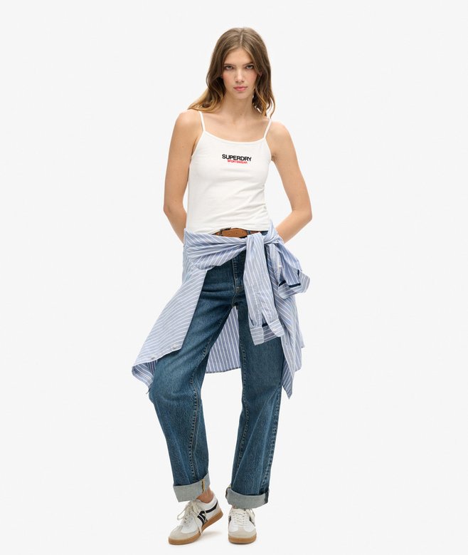 Superdry Camiseta De Tirantes Entallada Con Logotipo Sportswear