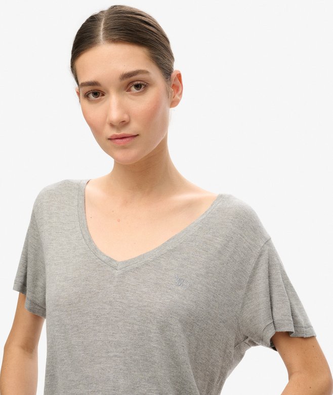 Superdry Camiseta Flameada Con Cuello De Pico Bordada Studios