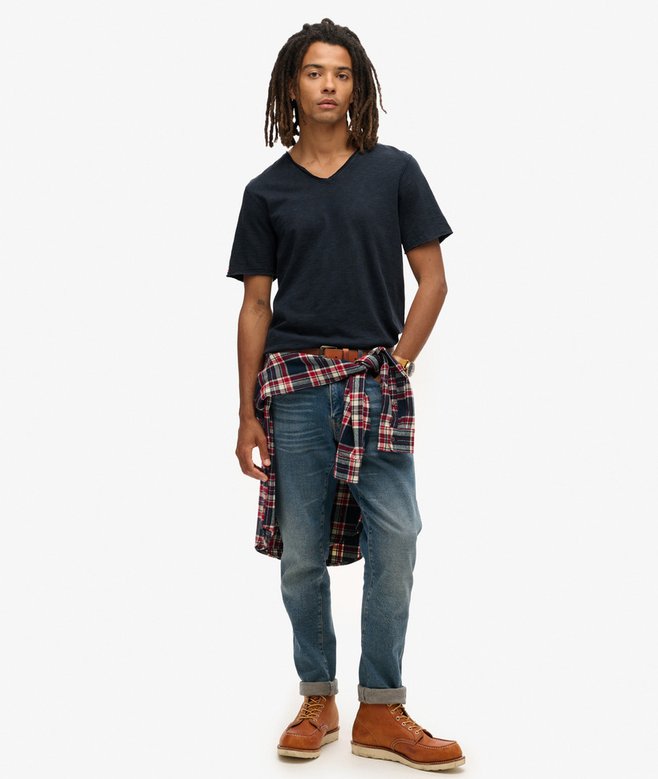 Superdry Camiseta Flameada Con Cuello De Pico Raw Edge