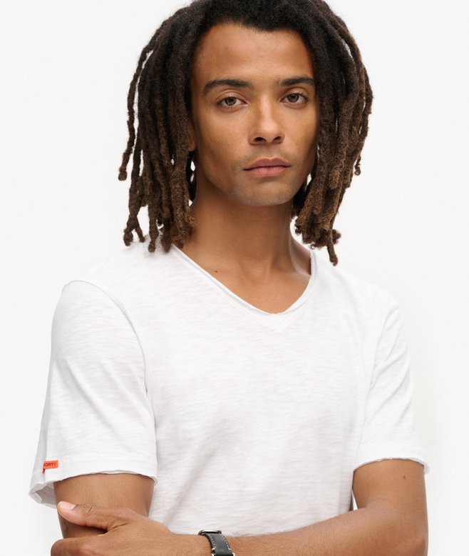 Superdry Camiseta Flameada Con Cuello De Pico Raw Edge