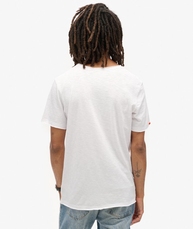Superdry Camiseta Flameada Con Cuello De Pico Raw Edge