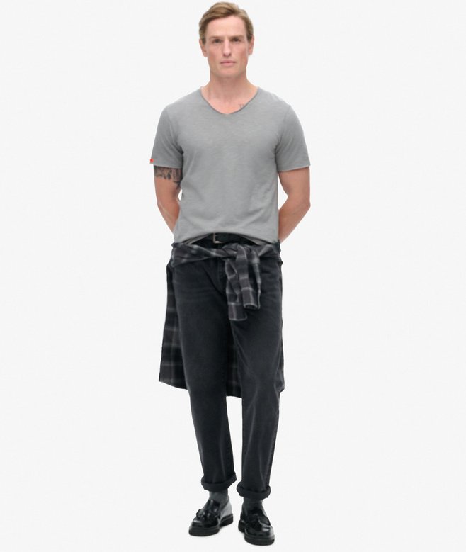 Superdry Camiseta Flameada Con Cuello De Pico Raw Edge