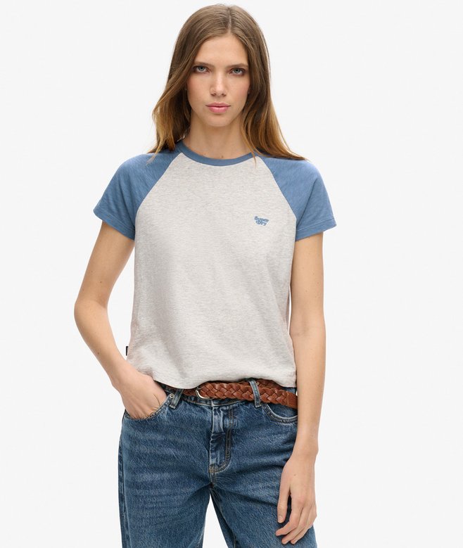 superdry Camiseta flameada retro de manga corta con logo Essential