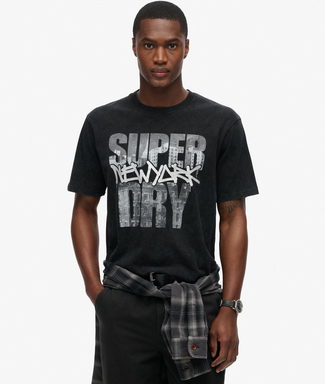 superdry Camiseta fotográfica de corte holgado Skate