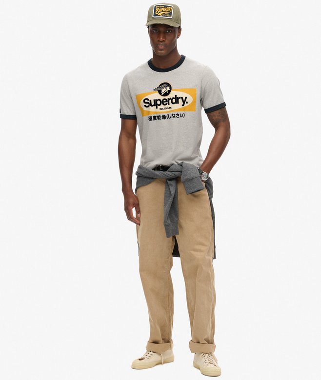 Superdry Camiseta Gráfica Con Logotipo Core Ringer Workwear