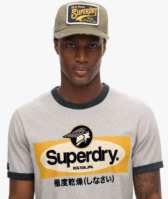 Superdry Camiseta Gráfica Con Logotipo Core Ringer Workwear