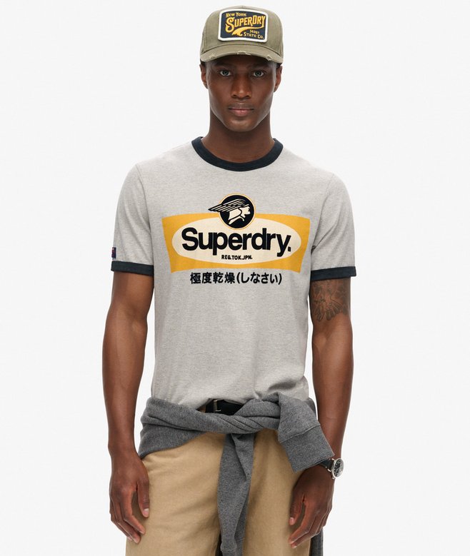superdry Camiseta gráfica con logotipo Core Ringer Workwear