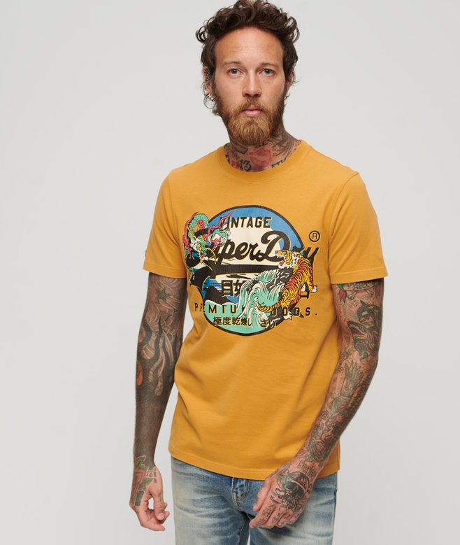 Superdry Camiseta Gráfica Con Logotipo Japonés Vintage