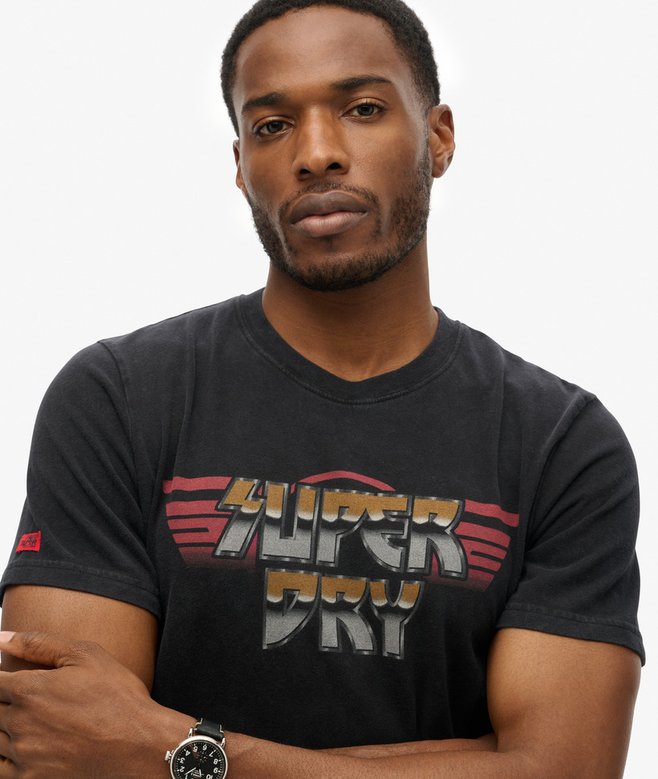 Superdry Camiseta Gráfica Con Motivo De Banda De Rock