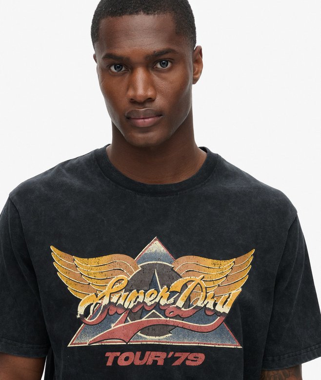 Superdry Camiseta Gráfica Con Motivo De Banda De Rock De Los 70