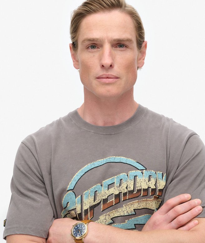 Superdry Camiseta Gráfica Con Motivo De Banda De Rock De Los 70