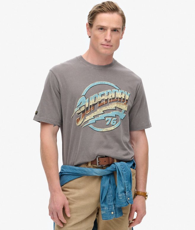 superdry Camiseta gráfica con motivo de banda de rock de los 70