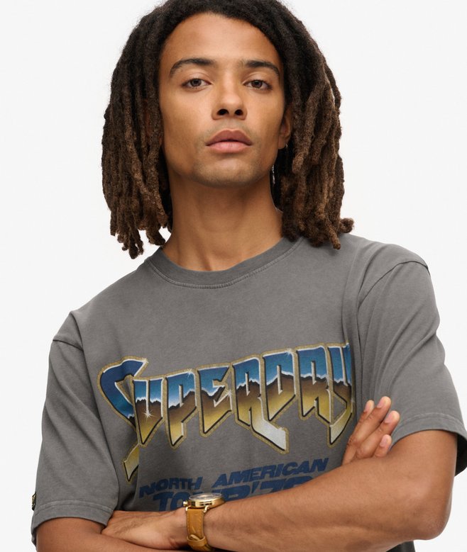 Superdry Camiseta Gráfica Con Motivo De Banda De Rock De Los 70