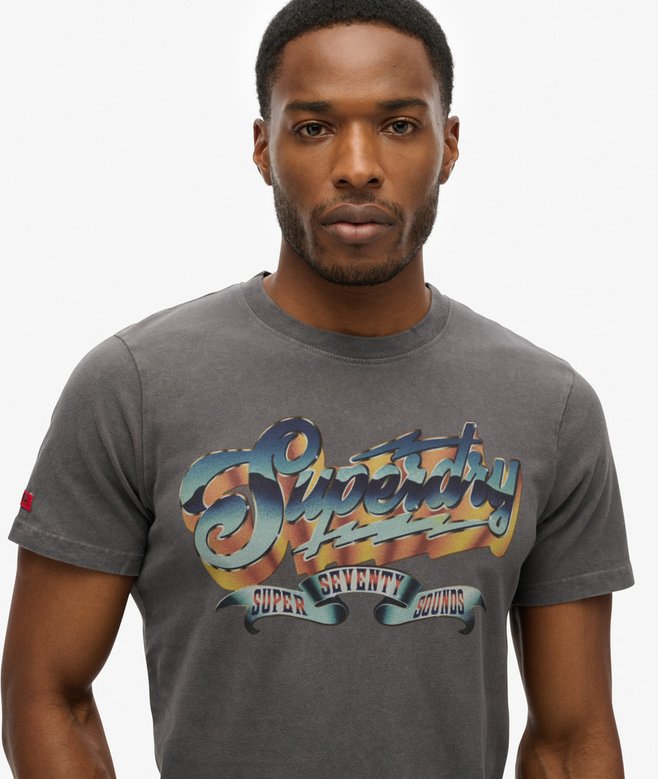 Superdry Camiseta Gráfica Con Motivo De Banda De Rock