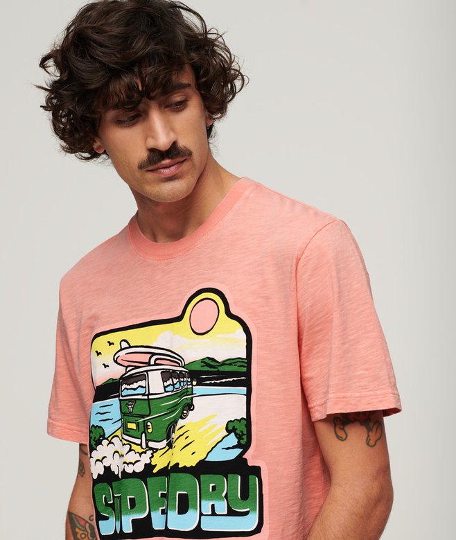 Superdry Camiseta Gráfica De Corte Holgado Neon Travel