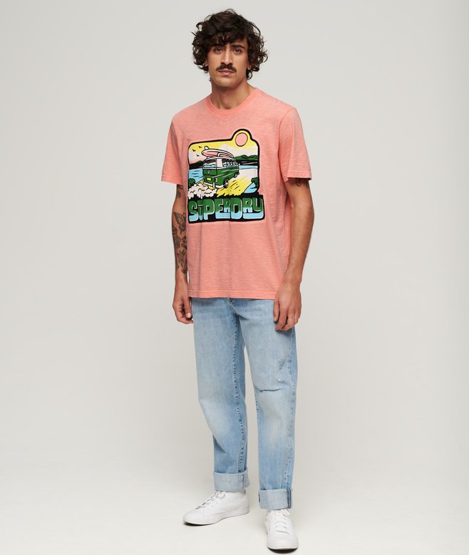 Superdry Camiseta Gráfica De Corte Holgado Neon Travel