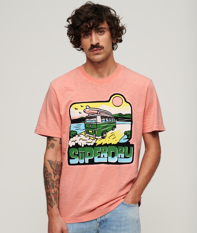 superdry Camiseta gráfica de corte holgado Neon Travel