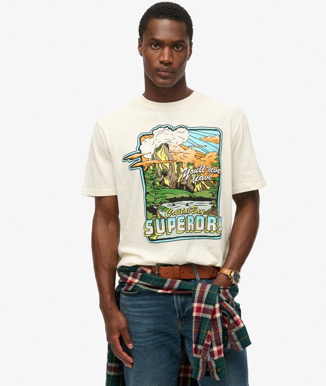 superdry Camiseta gráfica de corte holgado Neon Travel