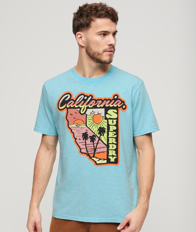 superdry Camiseta gráfica de corte holgado Neon Travel