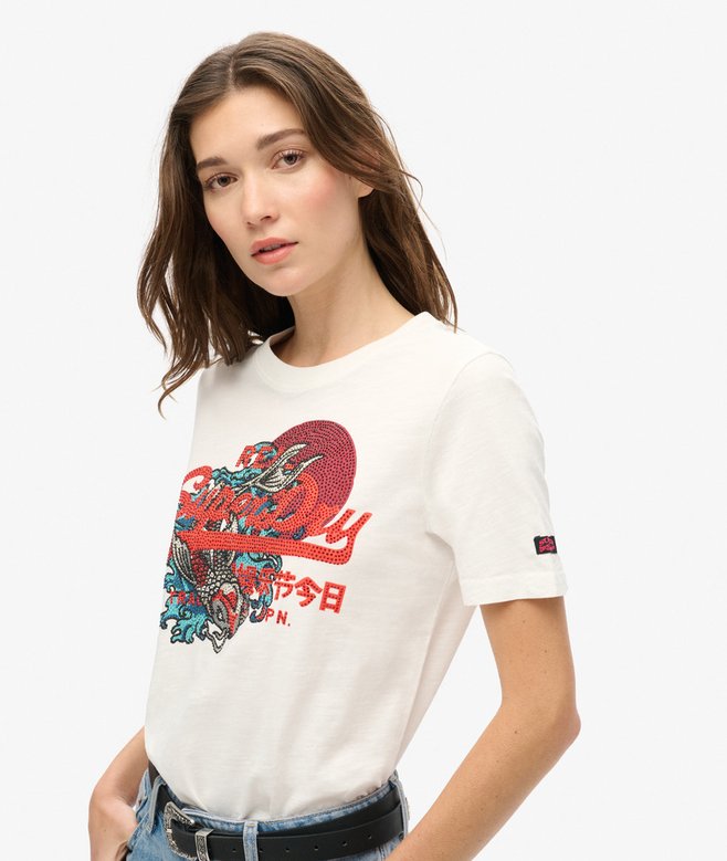 Superdry Camiseta Gráfica De Corte Relajado Con Logotipo Tokyo Vintage