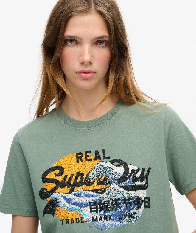 Superdry Camiseta Gráfica De Corte Relajado Con Logotipo Tokyo Vintage