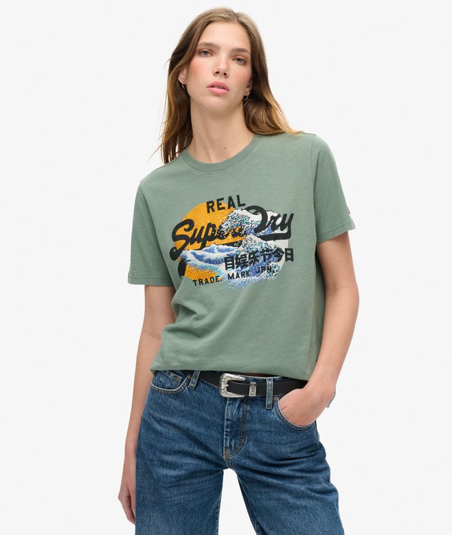 superdry Camiseta gráfica de corte relajado con logotipo Tokyo Vintage